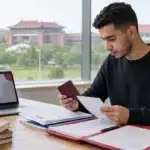 Moroccan student preparing a Chinese Government Scholarship application